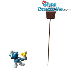Metal Bird House on a Stick - Smurfs Decoration Product - Smurf Not Included - 22 cm