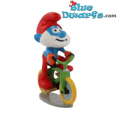 Pixi origine Código de la Circulación II - Papá pitufo con bicicleta - Figura  Metálicas - 4,5 cm - 2022