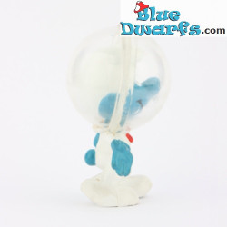 20003: Pitufo astronauta - Cremallera roja corta - Schleich - 5,5cm - Muy Buen Estado