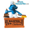 20189: Tidy Smurf - Baustein VH Clubheim - (Pedestal) - Promotional Smurf - Schleich - 5,5cm