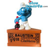 20083: Schtroumpf avec marteau - Baustein VH Clubheim - (Pedestal) - Schtroumpf Publicitaire - Schleich - 5,5cm