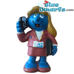 BASF Hexalotte Smurfette with Lab Coat - Without Label - Promotional Smurf - Schleich - 5,5cm