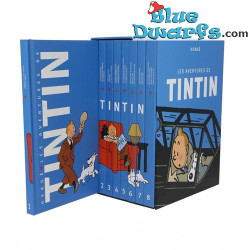 Caja completa de libros - Las Aventuras de Tintín - Tapa dura - Edición en Francés - 27x20x14 cm