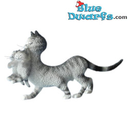 Mommy and Her Kittens - Dubout Cat Figurine - Parastone - 9x18 cm