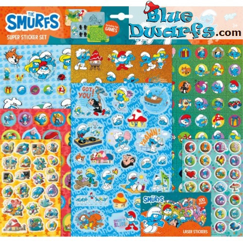 Set de Pegatinas de Los Pitufos - Juegos de Pegatinas de Los Pitufos - 300 Pegatinas