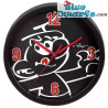 Pitufo negro *reloj de pared* (+-/ 25 cm)