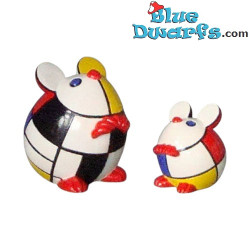 Mäuse - Ménagerie Géométrique Figur - Piet Mondrian - Parastone - +/- 4,6 cm
