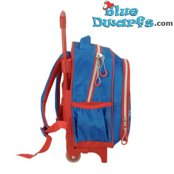 Brilsmurf en Smurf - De Smurfen schoolrugzak met wieltjes - Terug naar school met De Smurfen - 30 cm