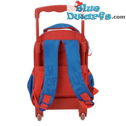 Brainy Smurf and Smurf - Smurf school backpack with wheels - Back to School with The Smurfs - 30 cm