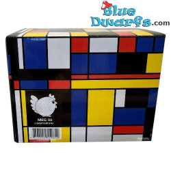 Gallo y Gallina - Ménagerie Géométrique Figura - Piet Mondrian - Parastone - +/- 4,6 cm