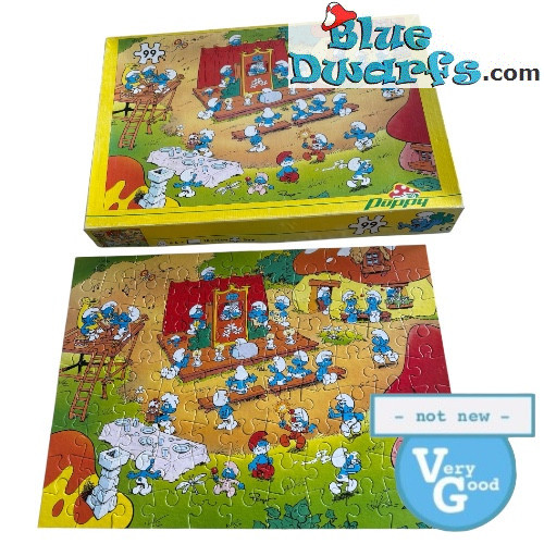 Puzzle dei Puffi – Confusione nella Foresta – Clemen Toys – Articolo vintage – 100 pezzi