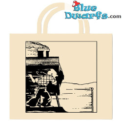 Tintin en un tren - Bolsa grande de algodón Tintin - Tintinimaginatio - 69 x 60 cm