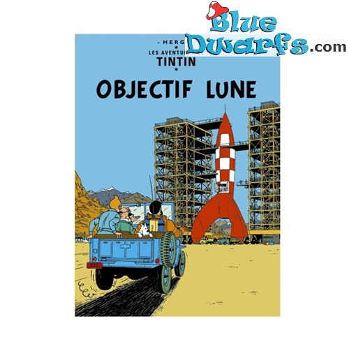 Tim-und-Struppi-Postkarte – Tim-und-Struppi-Album: Objectif Lune – Tintinimaginatio – 10x15 cm