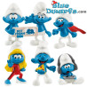 2025 jaarset - Schleich smurfen - 6 stuks (20845-20850) - 5,5cm