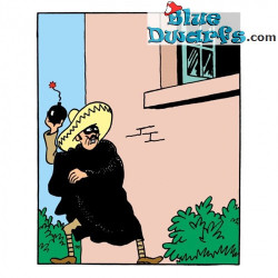 Caporale Diaz che lancia una bomba - Collezione di Figure in Resina di Tintin - N. 42258 - 12 cm