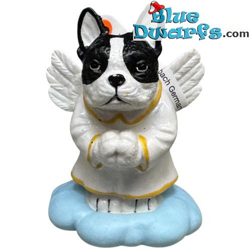 Französische Bulldogge als Engel verkleidet - Hundefigur - Bullyland - +/- 7cm