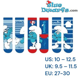 Lot de 3 Paires de Chaussettes Les Schtroumpfs - Chaussettes Enfant Schtroumpfs - Produits Dérivés Schtroumpfs - Taille 27/30