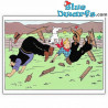 Doppelpostkarte Tim und Struppi - Tim, Cowboy - Tintinimaginatio - 12,5x17,5 cm