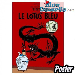 The Blue Lotus - Tintin Poster - Tintinimaginatio - 50 x 70 cm