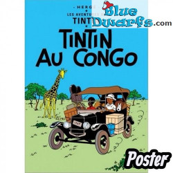 Álbum de Tintín: Tintin au Congo – Póster de Tintín – Tintinimaginatio – 50 x 70 cm