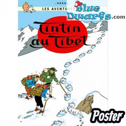 Album de Tintin: Tintin au Tibet – Affiche Tintin – Tintinimaginatio – 50 x 70 cm