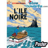 L'île noire - Tintin Poster - Tintinimaginatio - 50 x 70 cm