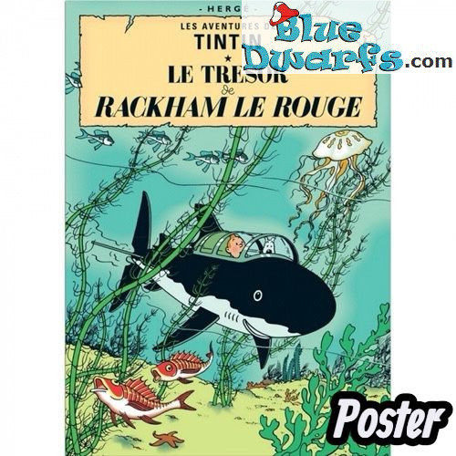 Kuifje Album: Le trésor de Rackham le Rouge – Kuifje Poster – Tintinimaginatio – 50 x 70 cm