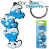 3 Smurfen op elkaar - De Smurfen sleutelhanger - 6 cm