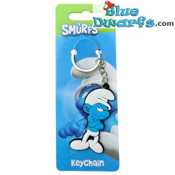 Schtroumpf Grognon les bras croisés - Porte-clés Les Schtroumpfs - 6 cm