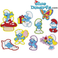 Set Creativo Adesivi con Diamanti dei Puffi - Adesivi dei Puffi - Totum - 9 Pezzi