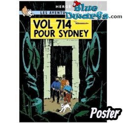 Álbum de Tintín: Vol 714 pour Sydney – Póster de Tintín – Tintinimaginatio – 50 x 70 cm