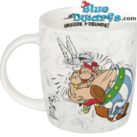 Asterix en Obelix mok:  "Aber wir lieben unsere Freunde!" (0,38L)
