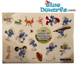 The Smurfs Movie Stickers Sheet - Smurfs The Lost Village - Mc Donalds Happy Meal - 21 cm × 29.7 cm