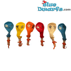 6 x Smurfen Ballonnen - De Smurfen Film - De Smurfen: Het Verloren Dorp - McDonald’s Happy Meal - 22,8 cm