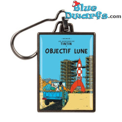 Kuifje Sleutelhanger - Objectif Lune - Metaal - 5,5 x 4 cm