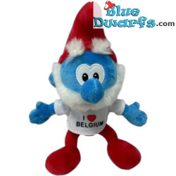 Papa Schlumpf "I Love Belgium" - Schlumpf Plüschfigur - 20 cm