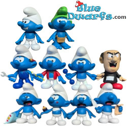 10x Set de Figuritas de Pitufos Collector Mates - Serie Dos - Figuras Raras de Los Pitufos - +/- 9cm