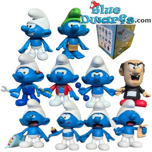 10x Ensemble de Figurines Smurf Collector Mates - Série Deux - Figurines Rares Schtroumpfs - +/- 9cm