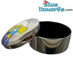 Pitufina - Caja de Joyas Cromada de Los Pitufos - Nordahl Andersen - 7,5 cm