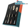 Set de Cubiertos de Acero Inoxidable con Esmalte de Los Pitufos - Nordahl Andersen - 4 Piezas