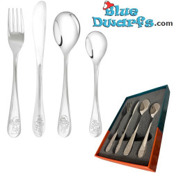 The Smurfs Stainless Steel Cutlery Set - Nordahl Andersen - 4 Pieces