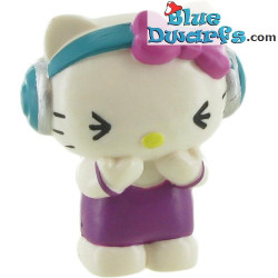 Hello Kitty avec des écouteurs – figurine Comansi – 6 cm