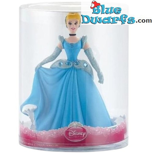 Figurina Cenerentola - In abito blu con diamanti finti - Bullyland Disney - 7 cm