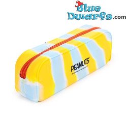 Snoopy & Woodstock Silikon-Federmäppchen mit Anhängern – Snoopy Merchandise – Peanuts – 19 x 7 cm