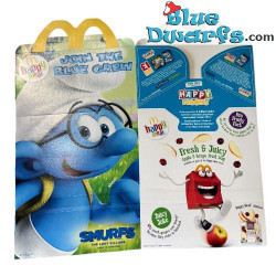 Mc Donalds Happy Meal - box - Brainy Smurf - Schleich - 2017
