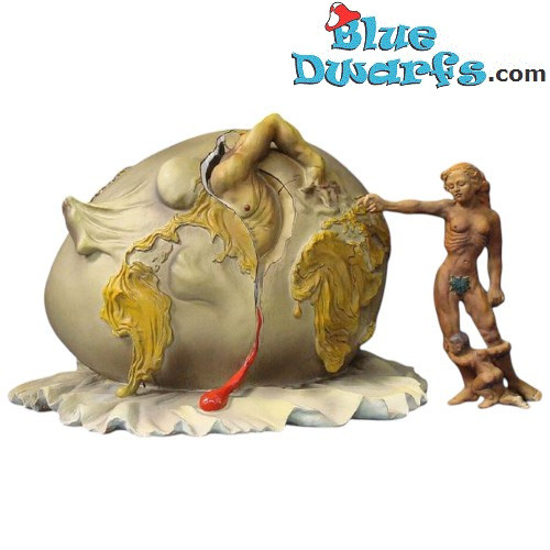 Geopolitiek kind slaat de geboorte van de nieuwe mens gade - Salvador Dalí Collectie - Beeld - Parastone - 12 cm