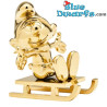 Smurf op slee - Gouden Smurfen - Skultuna - 55mm