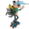 Gaston Lagaffe con motor sobre patines - Figura de resina - Plastoy - 18 cm