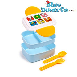 Snoopy & Woodstock Bento-Lunchbox mit Besteck – Snoopy Merchandise – Peanuts – 9 x 15,5 cm