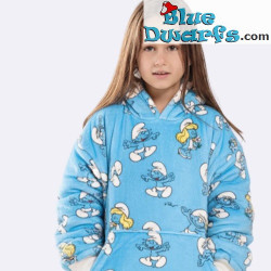 Schtroumpfette et schtroumpf – Plaid Vêtement Cozee Taille Unique pour Enfants (3–13 ans)